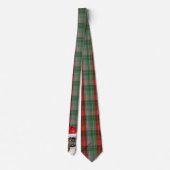 French Bulldog Green Red Holiday Plaid Christmas Stropdas (Achterkant)