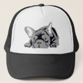 French Bulldog grijs Trucker Pet (Voorkant)