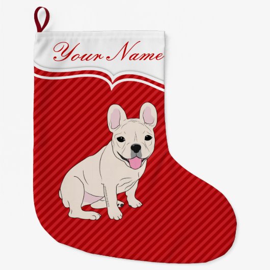 French Bulldog Grote Kerstsok (Voorkant)