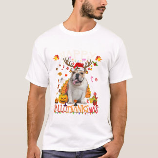 French Bulldog Halloween Christmas T-shirt