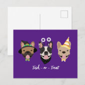 French Bulldog Halloween Costumes Briefkaart (Voorkant / Achterkant)