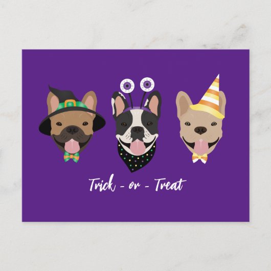 French Bulldog Halloween Costumes Briefkaart (Voorkant)