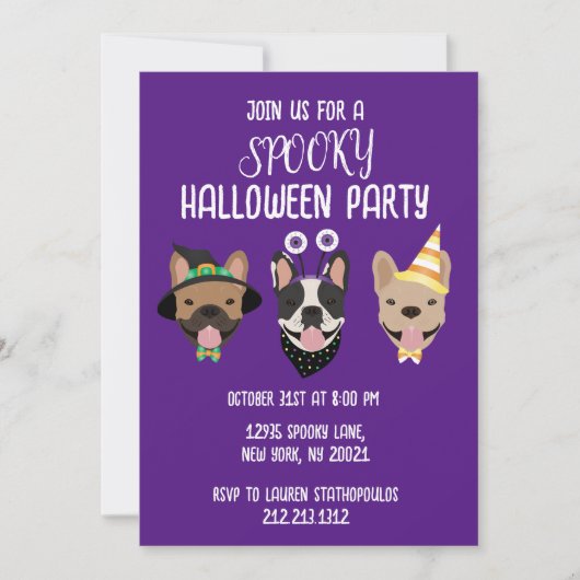 French Bulldog Halloween Costumes Kaart (Voorkant)