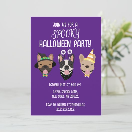 French Bulldog Halloween Costumes Kaart (Staand voorkant)