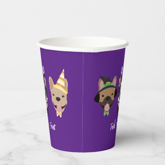 French Bulldog Halloween Costumes Papieren Bekers (Rechts)
