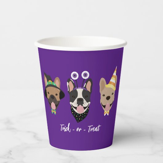 French Bulldog Halloween Costumes Papieren Bekers (Voorkant)