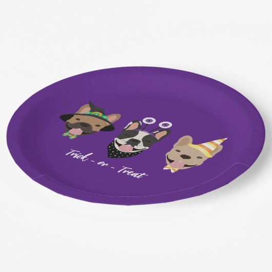 French Bulldog Halloween Costumes Papieren Bordje (Gekanteld)