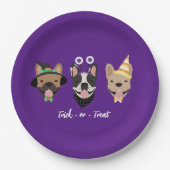 French Bulldog Halloween Costumes Papieren Bordje (Voorkant)