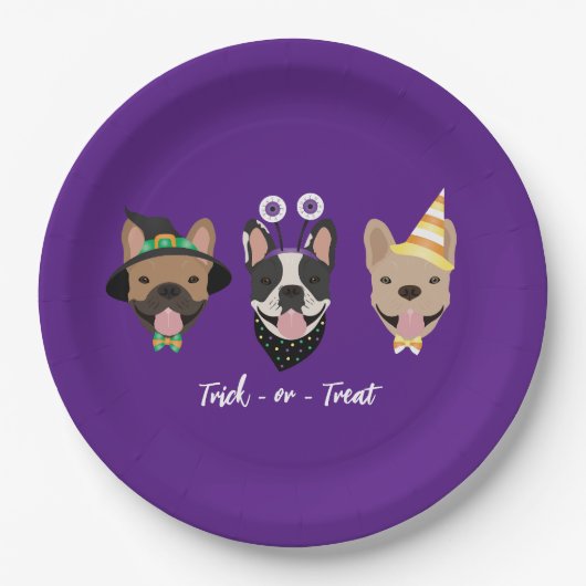 French Bulldog Halloween Costumes Papieren Bordje (Voorkant)