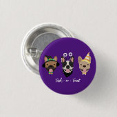 French Bulldog Halloween Costumes Ronde Button 3,2 Cm (Voorkant /achterkant)