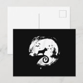 French Bulldog Halloween Kostuum Maan Cadeau Feestdagenkaart (Voorkant / Achterkant)