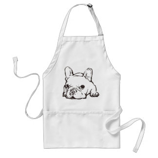 French Bulldog Handwritten Illustration apron Standaard Schort
