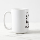 French Bulldog Handwritten Illustration  CoffeeMug Koffiemok (Links)