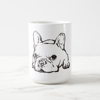 French Bulldog Handwritten Illustration  CoffeeMug Koffiemok