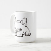 French Bulldog Handwritten Illustration  CoffeeMug Koffiemok (Voorkant links)