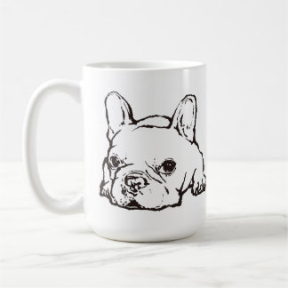 French Bulldog Handwritten Illustration  CoffeeMug Koffiemok