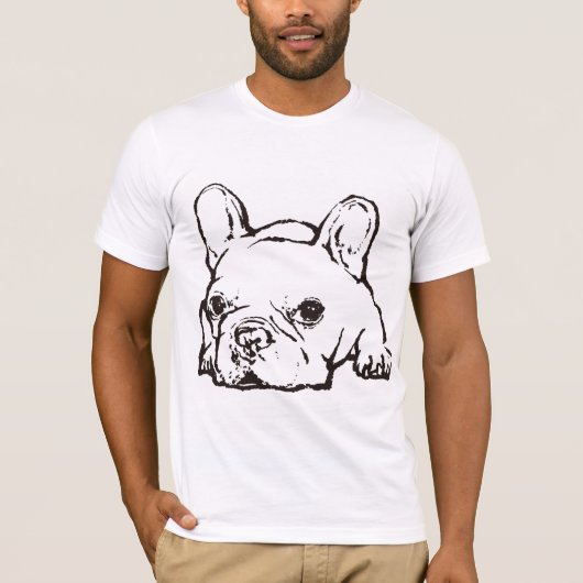 French Bulldog Handwritten Illustration Tshirt (Voorkant)