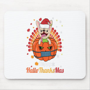 French Bulldog Happy HalloBedanktMas Cute Dog Muismat