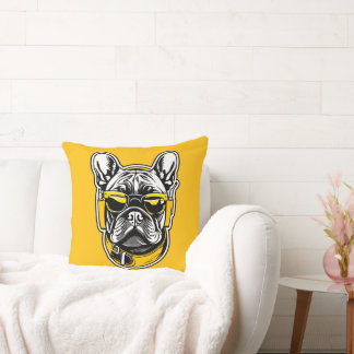 French Bulldog Headphones Kussen