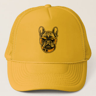 French Bulldog Headphones Trucker Pet