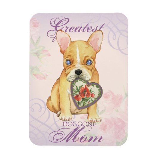 French Bulldog Heart Mam Magneet (Verticaal)
