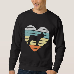 French Bulldog Heart Sunset Retro Frenchie Dog Lov Trui
