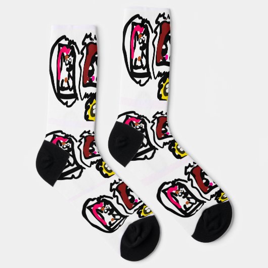 French bulldog hearts   sokken (Rechts)