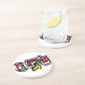 French bulldog hearts   zandsteen onderzetter (Zijkant)