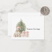 French Bulldog Holiday Card Notitiekaartje (Voorkant / Achterkant in situ)