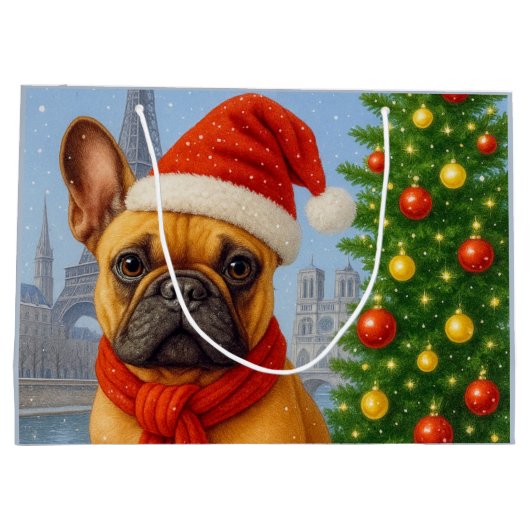 French Bulldog Holiday  Groot Cadeauzakje (Achterkant)