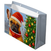 French Bulldog Holiday  Groot Cadeauzakje (Voorkant Gekanteld)