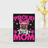 French Bulldog Hondenmoeder Wanordelijke Knot Moed Kaart (Gele Bloem)