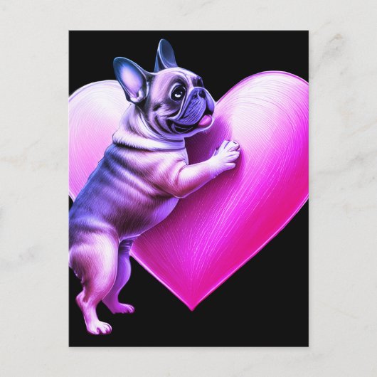 French Bulldog I love you Briefkaart (Voorkant)