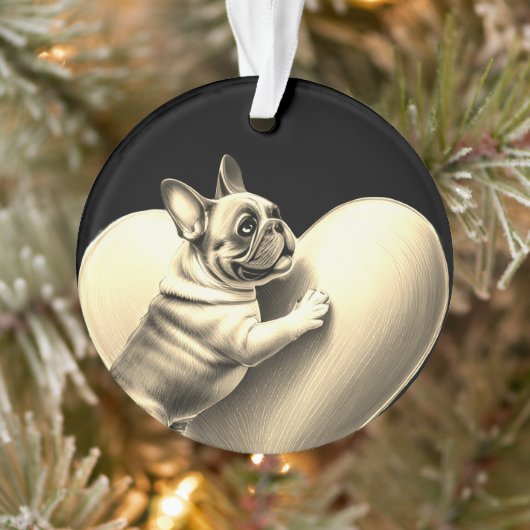 French Bulldog I love you Ornament (Boom)