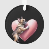 French Bulldog I love you Ornament (achterkant)