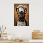 French Bulldog In Chefs Hat Poster, Pet Poster (Keuken)