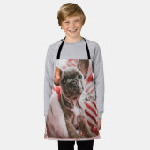 French Bulldog in Christmas Hat Schort (Gedragen)