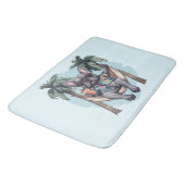 French Bulldog In Hawaiian Top Badmat (Gekanteld)