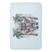 French Bulldog In Hawaiian Top Badmat (Voorkant Verticaal)