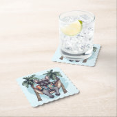 French Bulldog In Hawaiian Top Kartonnen Onderzetters (Insitu)