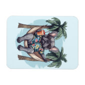 French Bulldog In Hawaiian Top Magneet (Horizontaal)