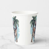 French Bulldog In Hawaiian Top Papieren Bekers (Rechts)