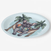 French Bulldog In Hawaiian Top Papieren Bordje (Gekanteld)