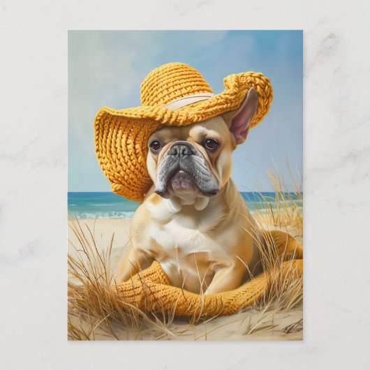 French Bulldog in Knitted Dog Attire Feestdagenkaart (Voorkant)