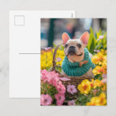 French Bulldog in Knitted Dog Attire Feestdagenkaart (Voorkant / Achterkant)