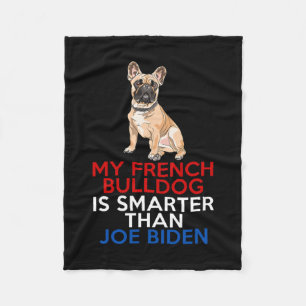 French Bulldog is slimmer dan Joe Biden Fun Dog Fleece Deken