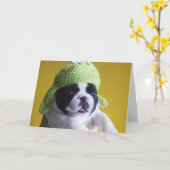 French Bulldog Kaart (Gele Bloem)