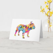 French Bulldog Kaart (Gele Bloem)