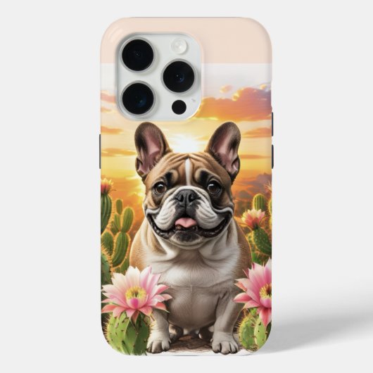 French Bulldog Kaktus Französische Bulldogge  Case-Mate iPhone Case (Achterkant)