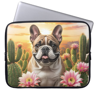 French Bulldog Kaktus Französische Bulldogge  Laptop Sleeve